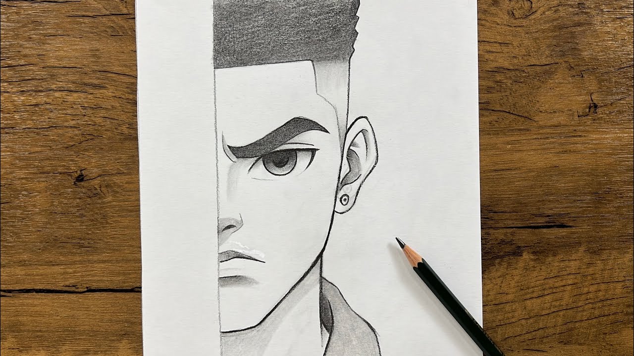 Afro anime drawing | How to draw Afro kid using just a pencil ✏️ | drawing tutorial