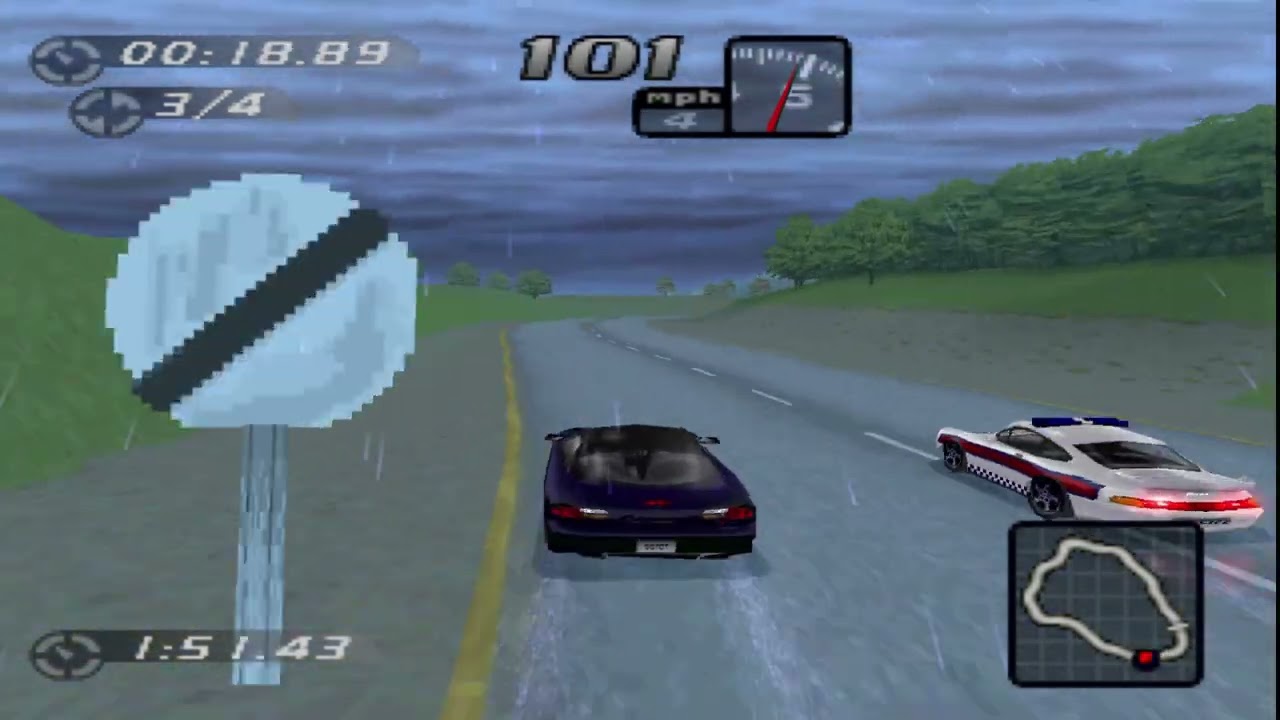 Let's Play Need For Speed High Stakes (PS1 Revisited) - Celtic Ruins - Hot Pursuit - Camaro Z28