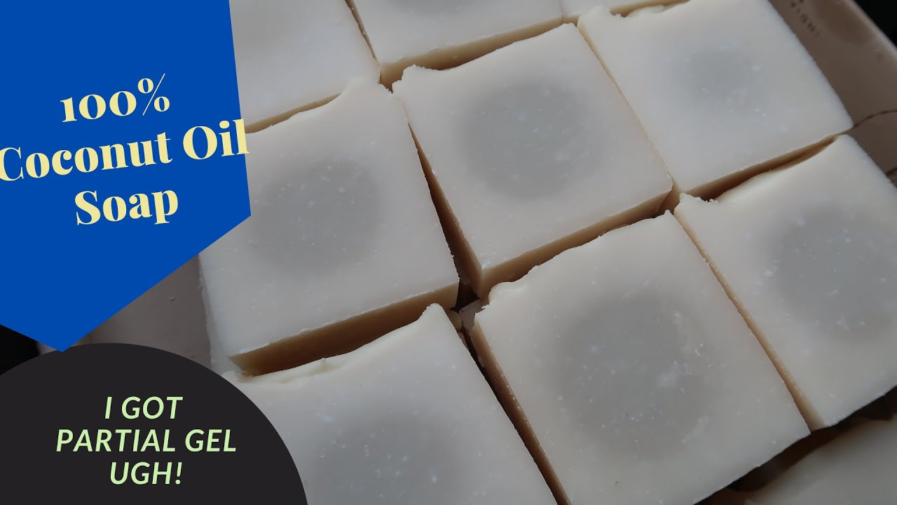 Making and Cutting 100% Coconut Oil Soap with Coconut Milk