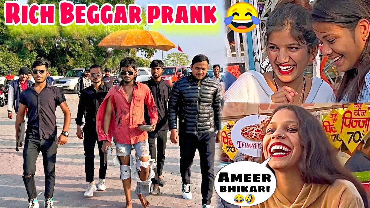Rich Beggar Prank 😂| Rich Beggar Prank On Cute Girls 😍| Public Reaction Prank 😅| Prank|