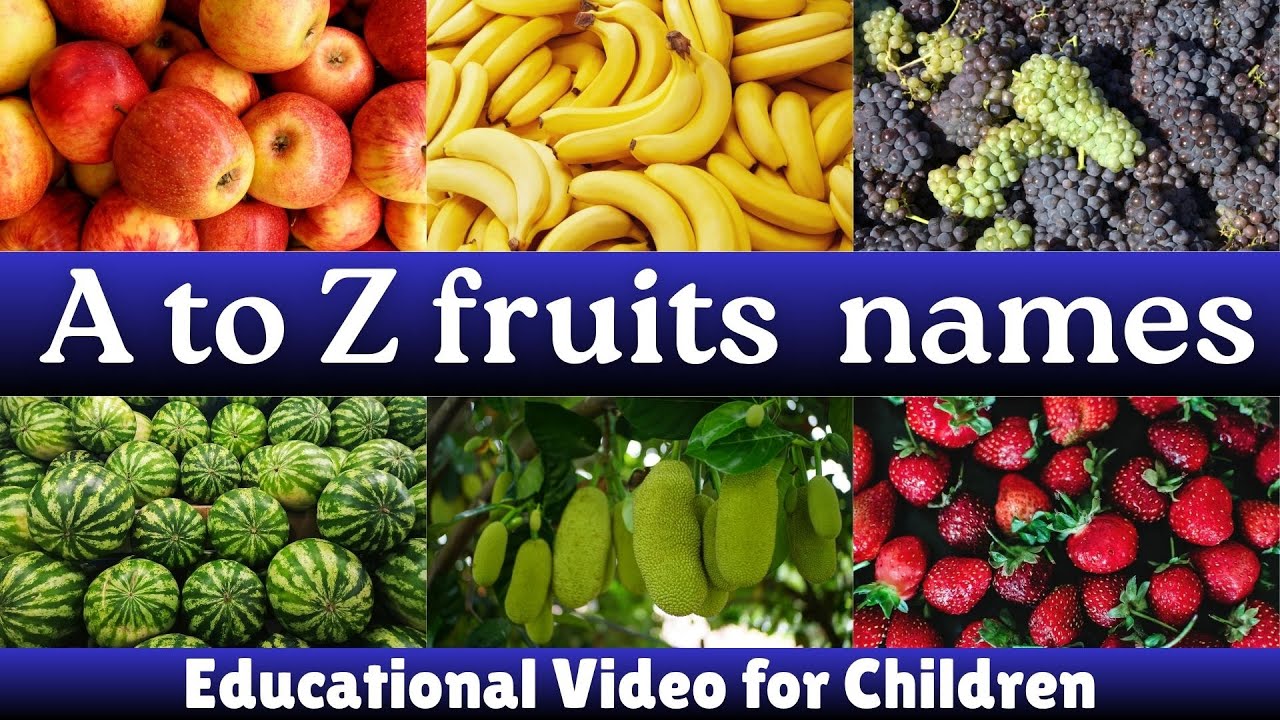 Фрукты от А до Я для детей | Учим названия фруктов | Обучающее видео для детей | Названия фруктов...