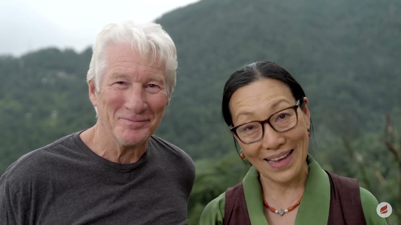Richard Gere and Tencho Gyatso in Dharamsala