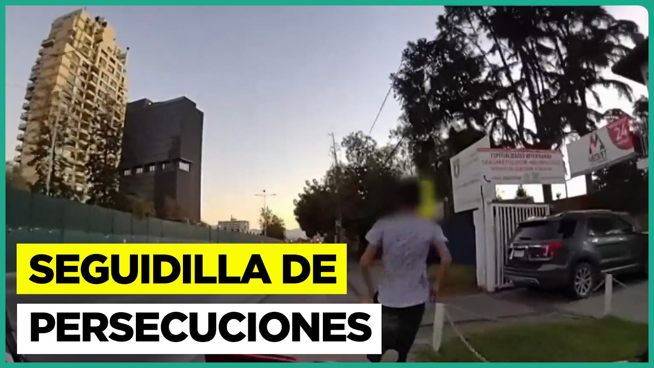 Impactantes videos captan registro de seguidilla de persecuciones en Santiago