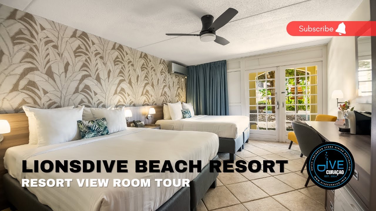 Resort View Room Tour at LionsDive Beach Resort Cura&ccedil;ao (filmed in 4K)