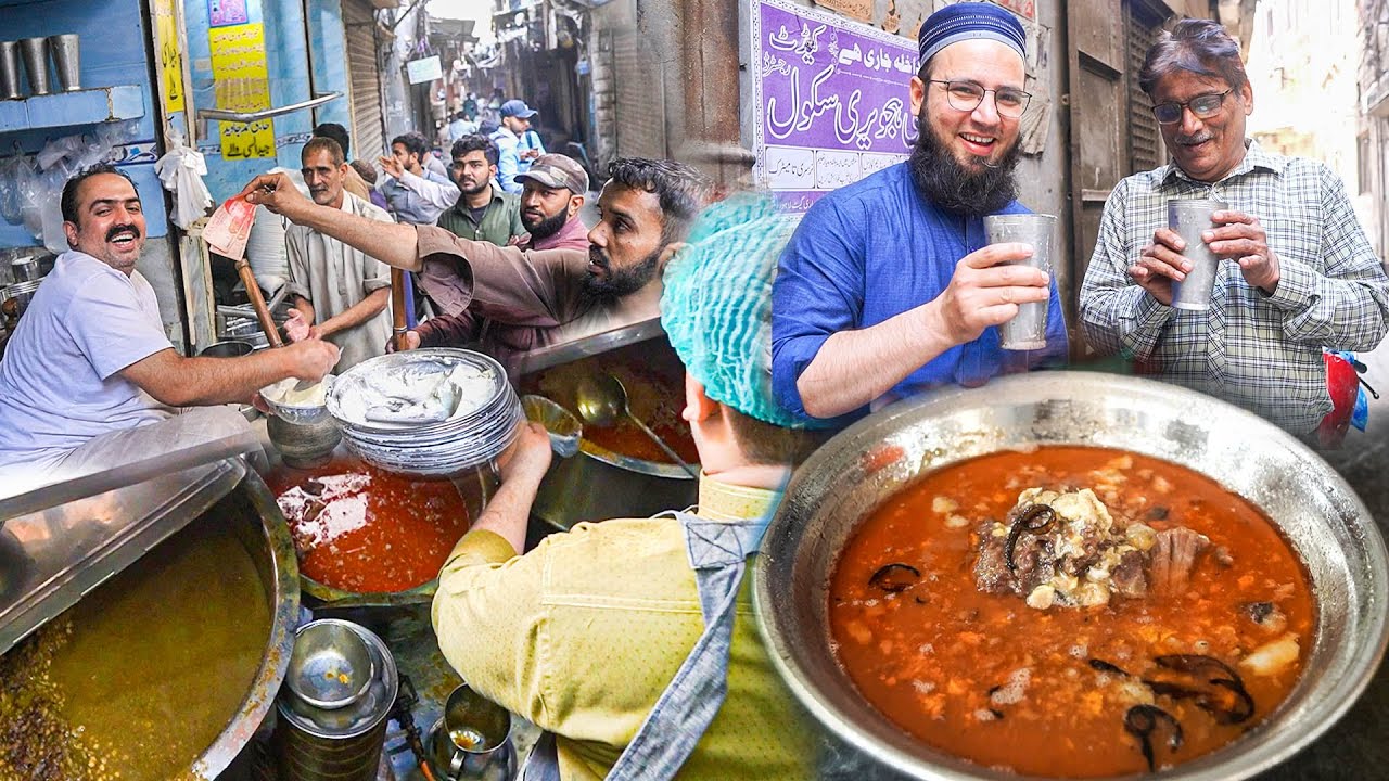 Exploring Hidden Food Shops with my Father | Haji Nihari The Oldest Nihari or Lahore |  Jedda Lassi