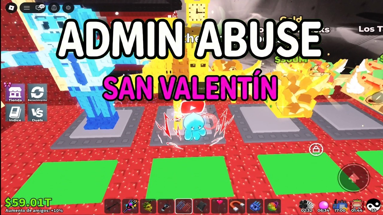 Admin Abuse San Valentín Steal a Brainrot. Conseguí una Gran Combinación de Oro 🤑🤑🤑🐸🦈🐘