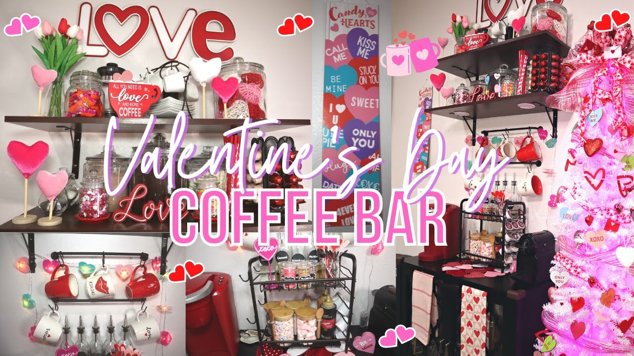 *NEW 2024*💗❤️Valentines Day Coffee Bar | Colorful & Festive Decorating Ideas for Valentine's Day 💗☕️