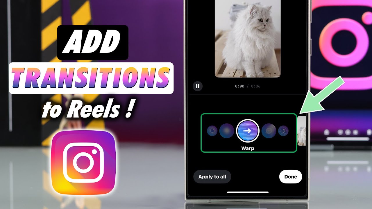 How To Add Transitions To Instagram Reels!