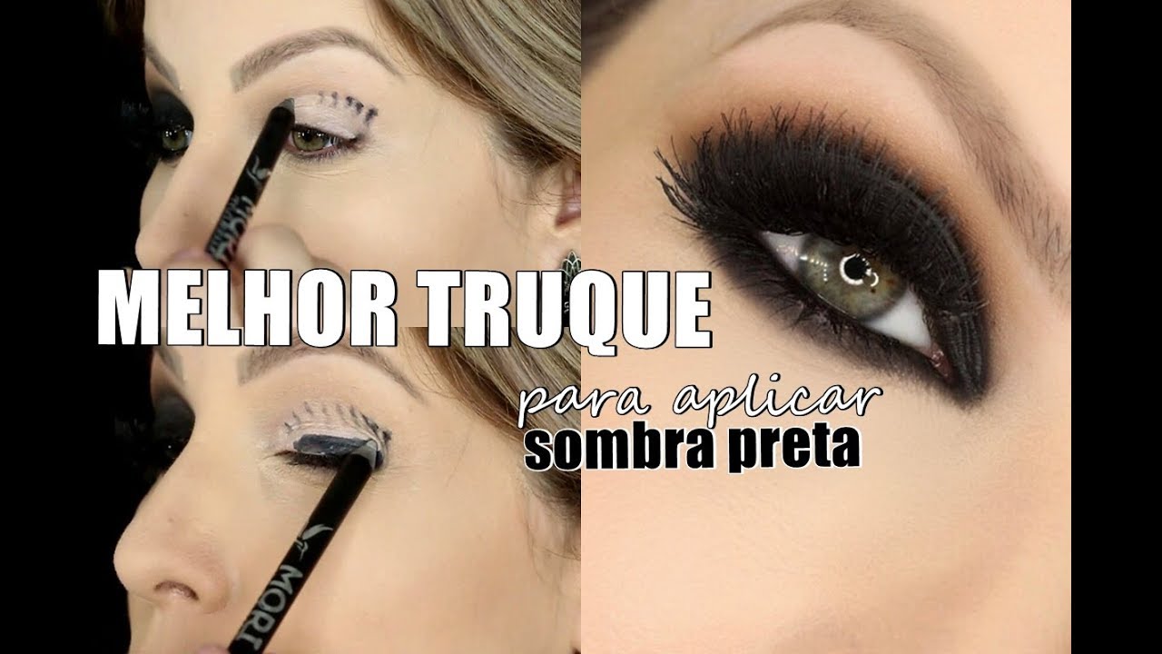 Maquiagem com sombra Preta Fácil para Iniciantes