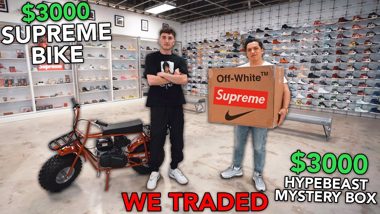 I Traded My Supreme Bike For A BOX LOGO MYSTERY BOX!