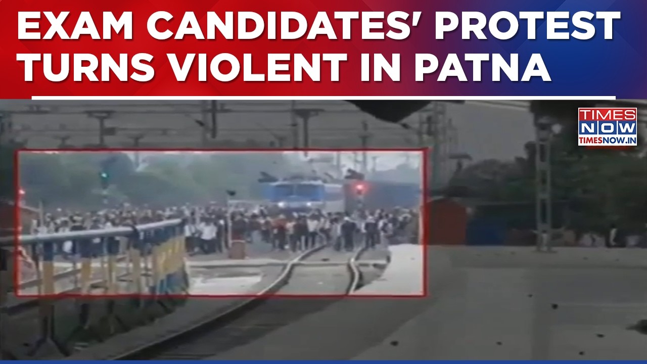Exam Candidates' Protest Turns Violent At Pataliputra Railway Station; Police Use Tear Gas