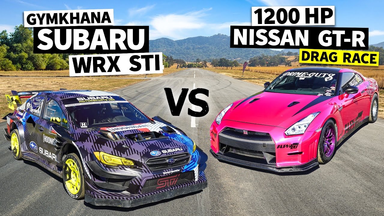 1200 AWHP GT-R участвует в дрэг-рейсинге Трэвиса Пастраны на Subaru STI 2020 года