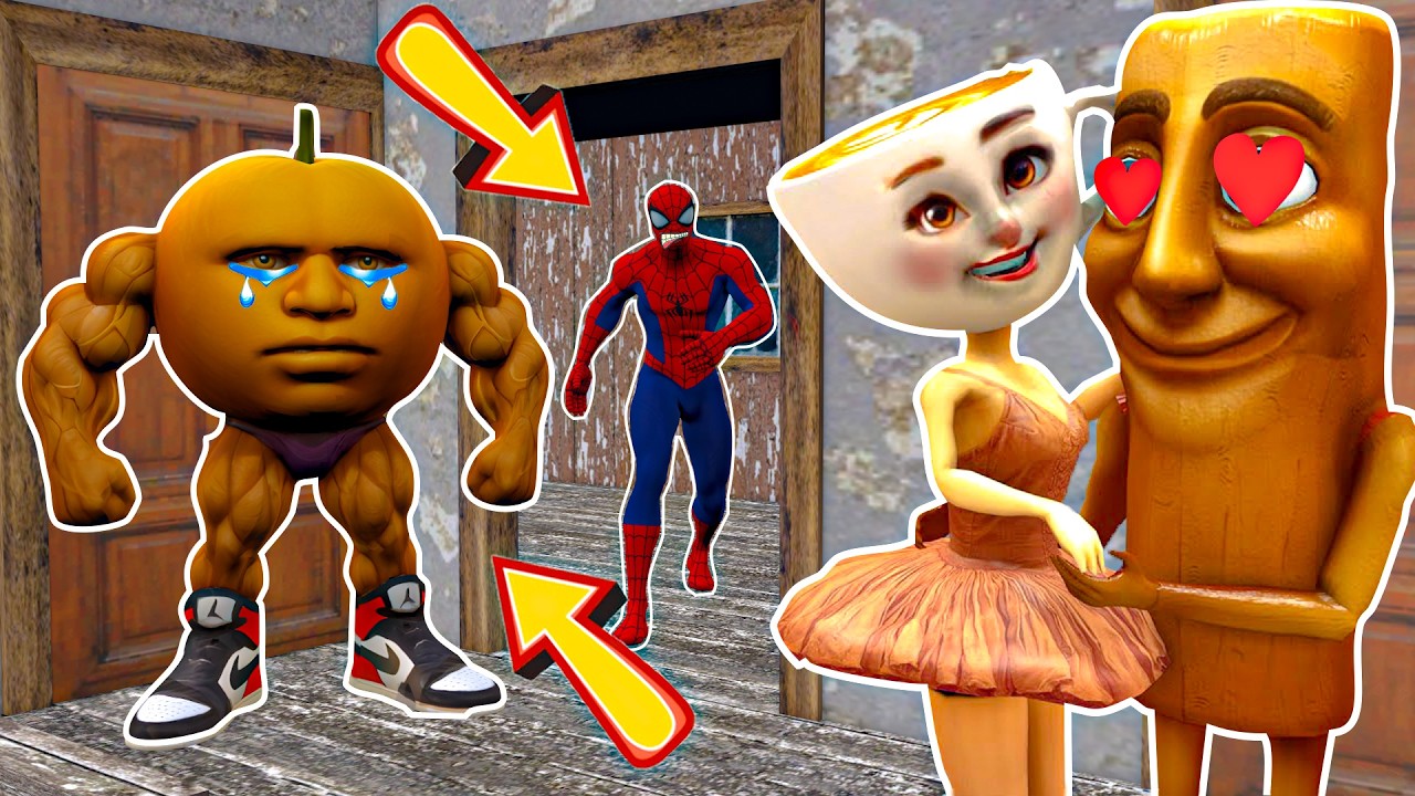 Playing as SpiderMan x Granny x Grandpa Game Doll Ballerina Cappuccina in Granny House