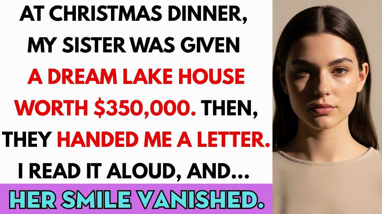 At Christmas Dinner, My Sister Was Given A Dream Lake House Worth $350k. But They Handed Me A Letter