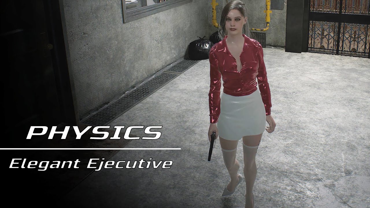 CLAIRE PHYSICS ELEGANT EJECUTIVE | RESIDENT EVIL 2 | Claire mod [4K 60FPS]