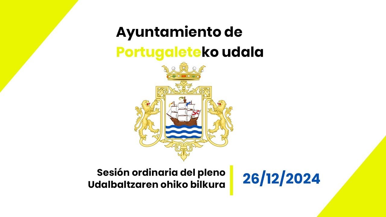 26_12_2024 Pleno Ordinario Ayuntamiento Portugalete