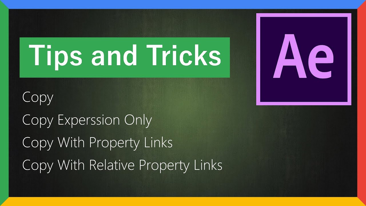001- Copy With Relative Property Links in After Effects