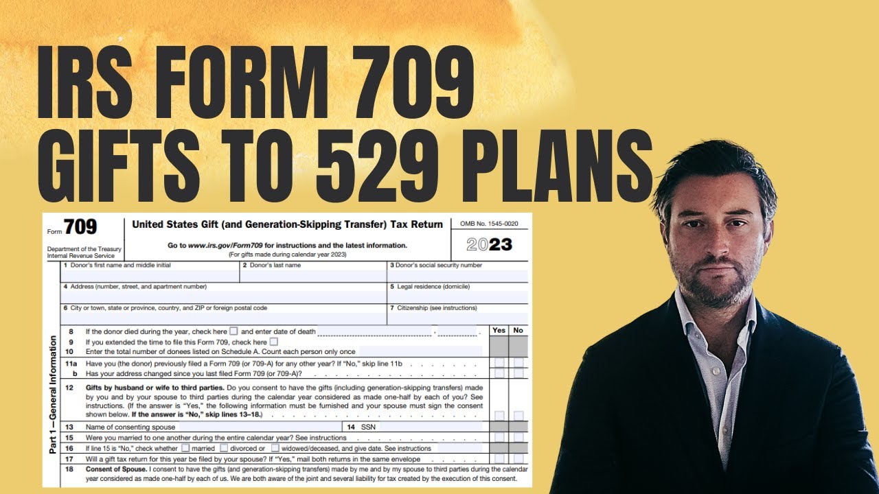IRS Form 709 (Gift Tax Return) College Savings 529 Plan Contributions - Step-by-Step Example