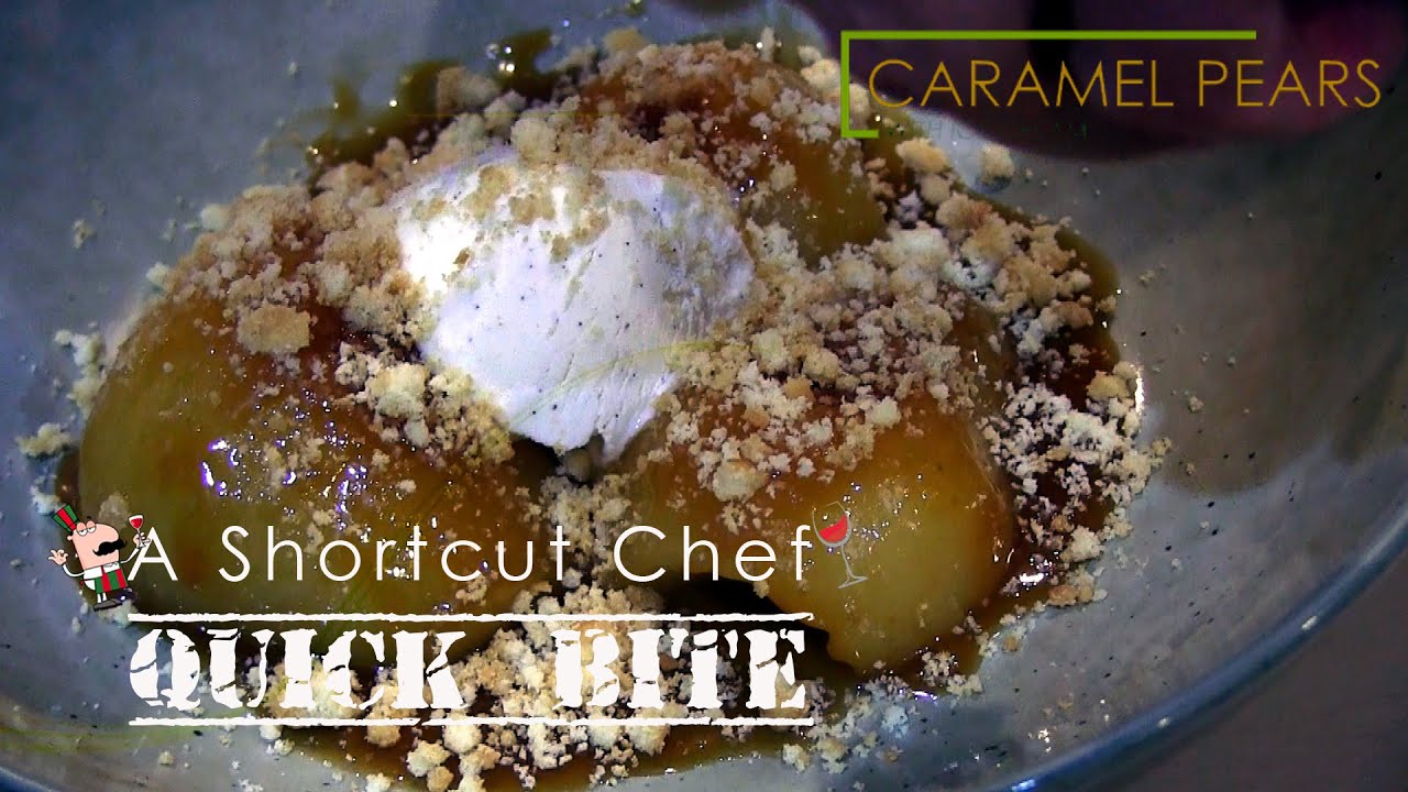 Caramel Pears with Ice Cream - a fantastic easy homemade dessert recipe