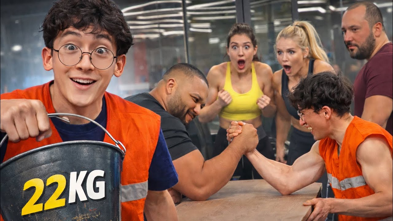 Cleaner vs Bodybuilders 😳 22 kg 🪣BUCKET prank 