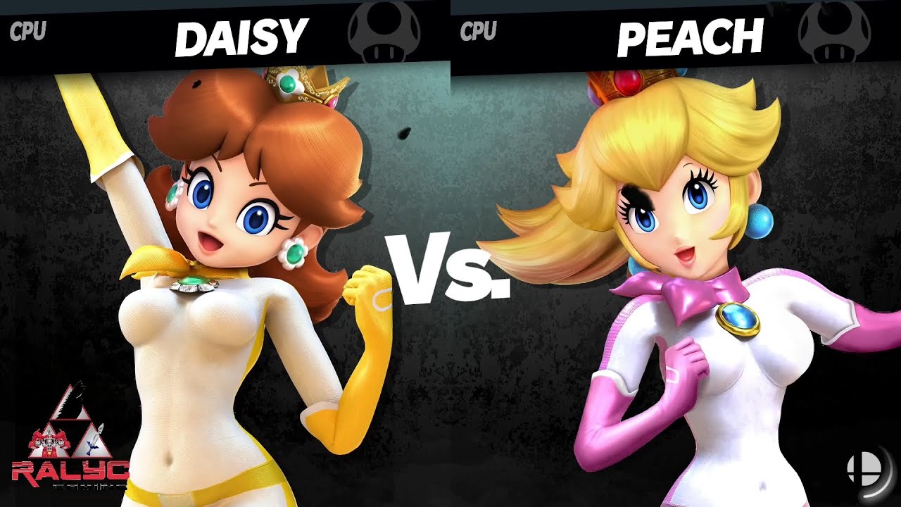 Smash Mods Ultimate:  Mega Biker Daisy vs Biker Peach Battle