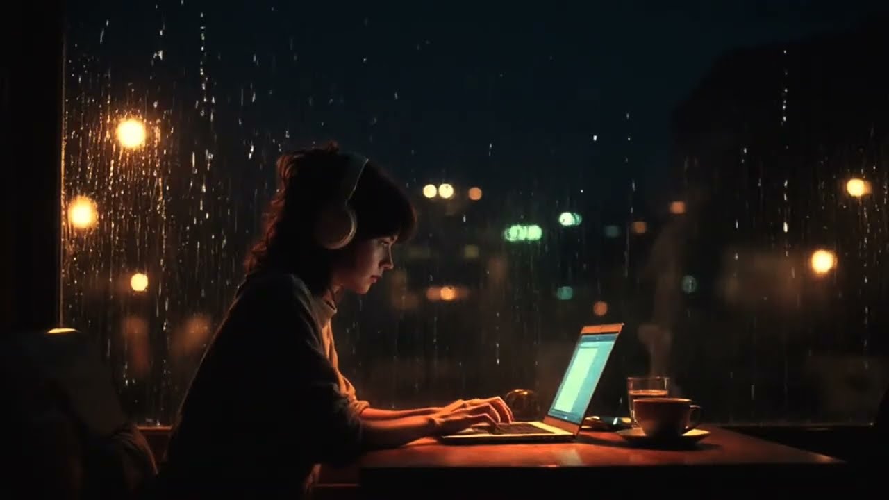 2AM Coding in New York – Rain & Smooth Jazz for Deep Focus🔴 (Live)