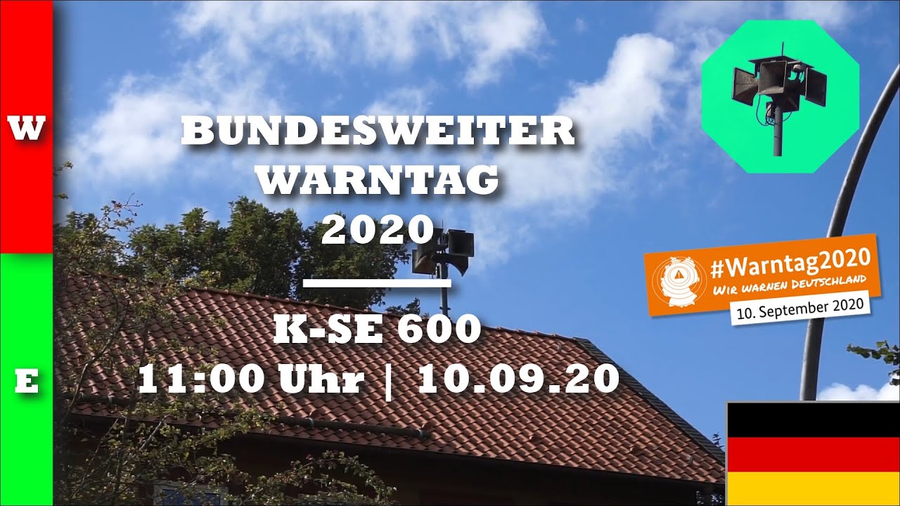 Bundesweiter Warntag 2020 - Sirenenalarm | K-SE 600 | #Warntag in Salzgitter