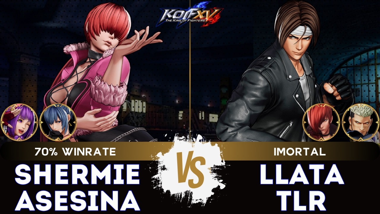 KOF XV ▰ SHERMIE ASESINA (Shermie/Leona/Athena) 🆚 LLATA TLR (Kyo/Iori/Goenitz) 🎞️Replay Match - 2/26