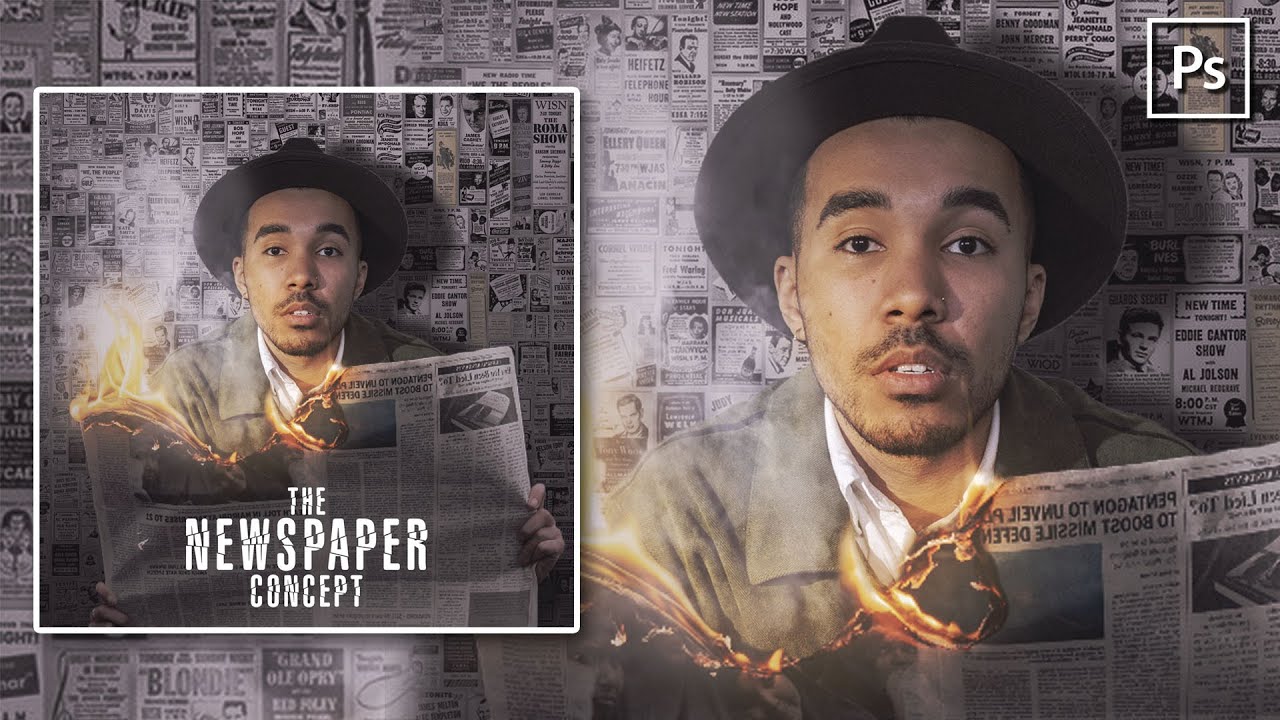 Newspaper Concept Photo Editing Concept - Burning Newspaper Manipulation In Photoshop
