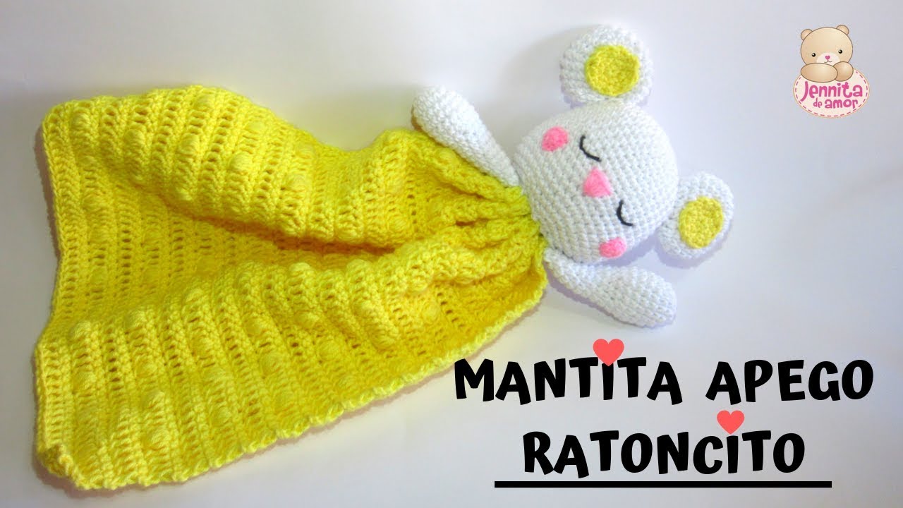 MANTITA DE APEGO RATONCITO Amigurumi Tutorial Paso a paso Crochet (Patron en Descripción)