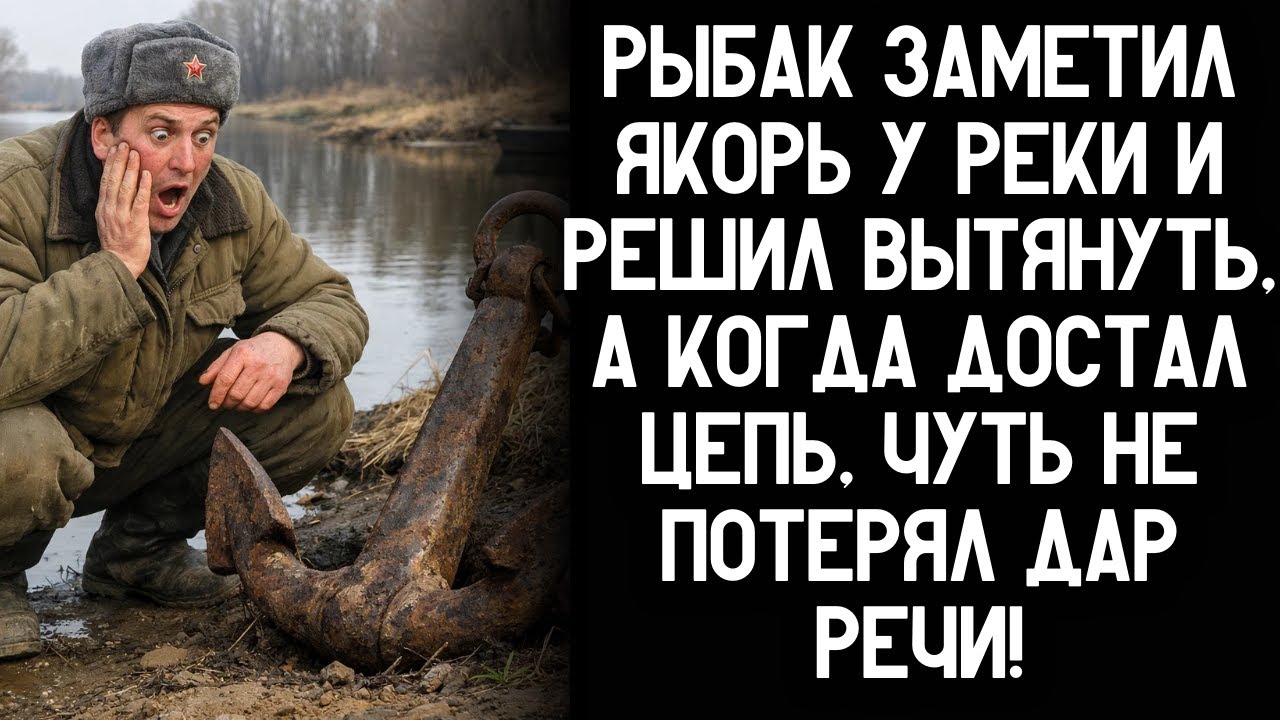 Рыбак заметил якорь у реки и решил вытянуть, а когда достал цепь, чуть не потерял дар речи!