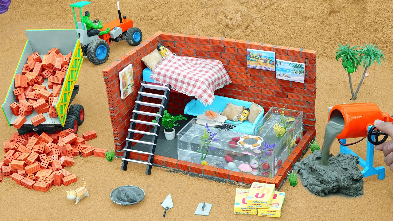 Amazing DIY Mini House Built with Bricks and Cement – ​​Easy Science Project Idea