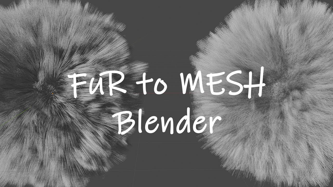 Convert fur to mesh in Blender