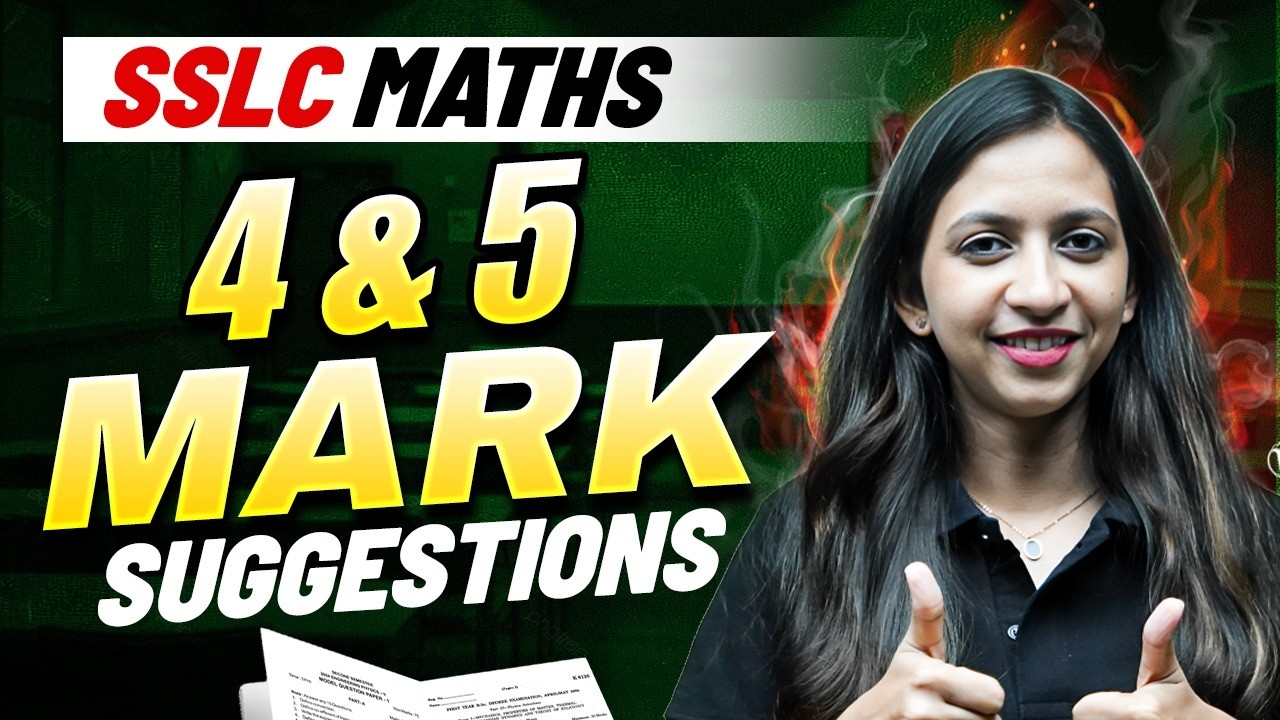 SSLC Public Exam Maths 4 & 5 Marks Suggestions | PW Kerala