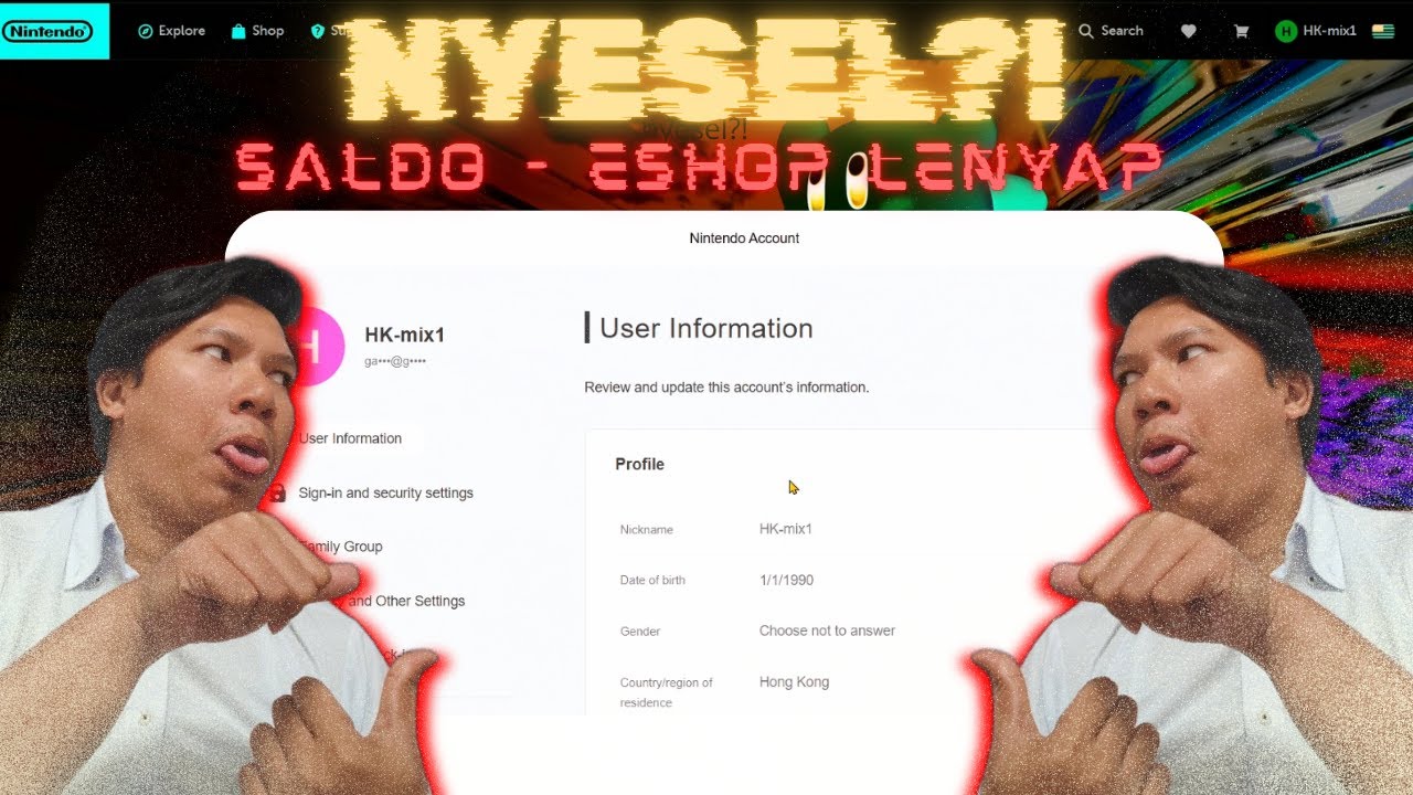 SALDO ESHOP LENYAP?! Tutorial ganti Region akun nintendo🧐