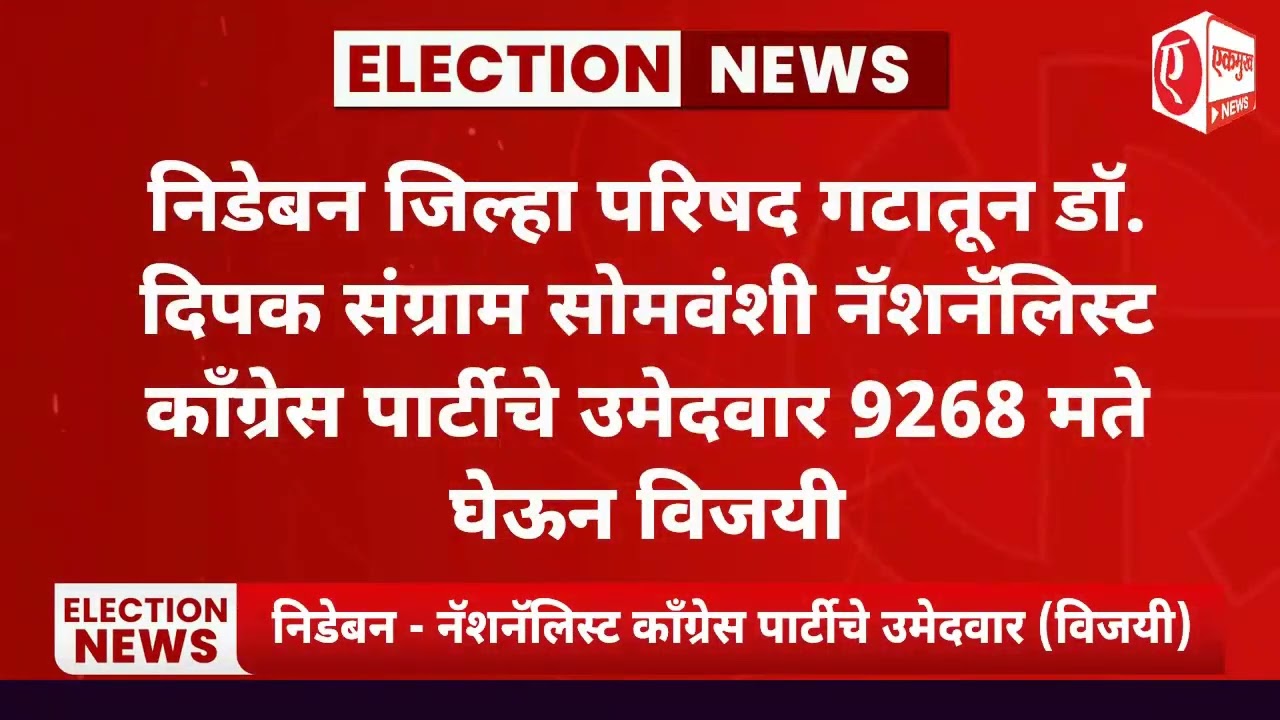जनतेचा कौल स्पष्ट! उदगीर तालुक्यातील जिल्हा परिषद गटांचे निकाल जाहीर