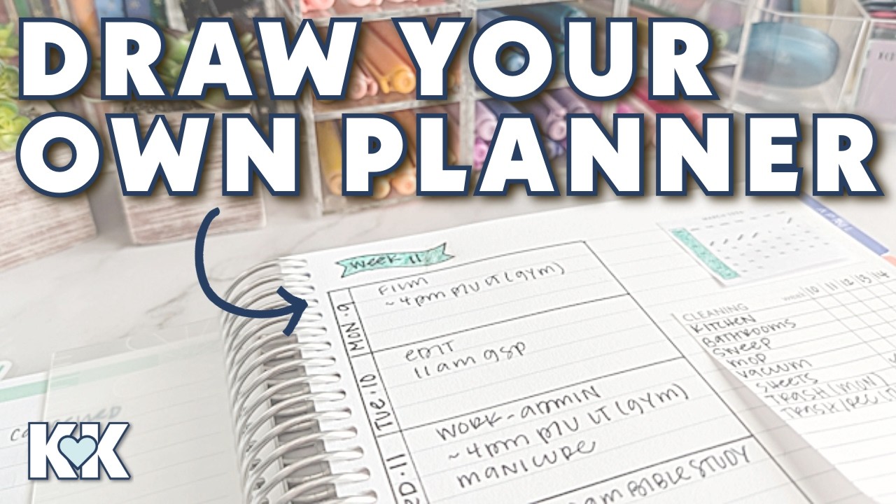 Erin Condren Functional Weekly Overview for Notes Pages in A5 Notebook or Daily Duo Week on One Page