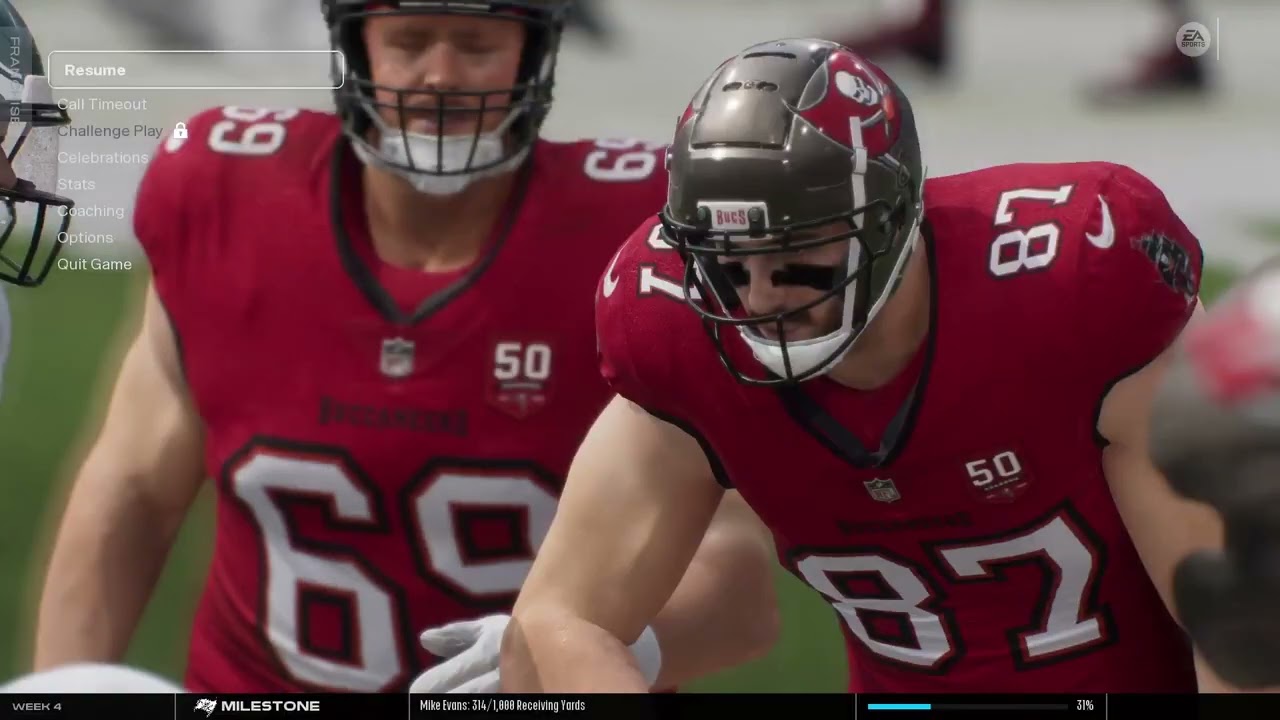 Madden 26 D Franchise week 4 Buccs 1-0-1 vs 3-0 Eagles (Part 1/7)