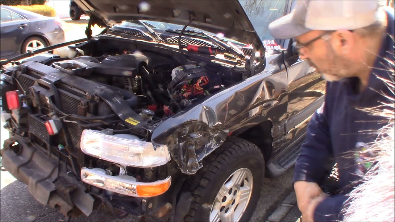 Accident Repair: 2003 Chevy Suburban | Grille Bumper Headlights & Fender | Part 2