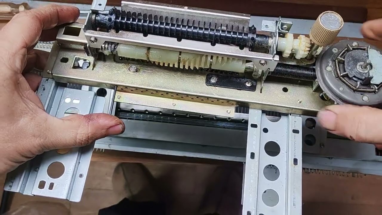 How a Brother punchcard knitting machine works