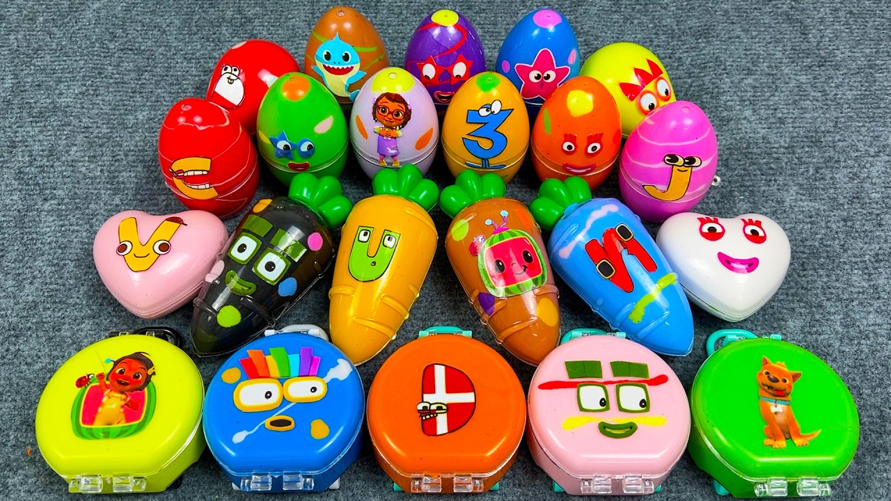 Rainbow Slime🌈 Looking Numberblocks, Alphablocks... in Suitcase Coloring! Satisfying Clay ASMR