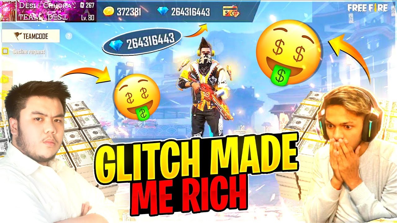 GLITCH MADE ME RICH🔥🔥| UNLIMITED DIAMONDS GLITCH | BIGGEST GLITCH - GARENA FREEFIRE