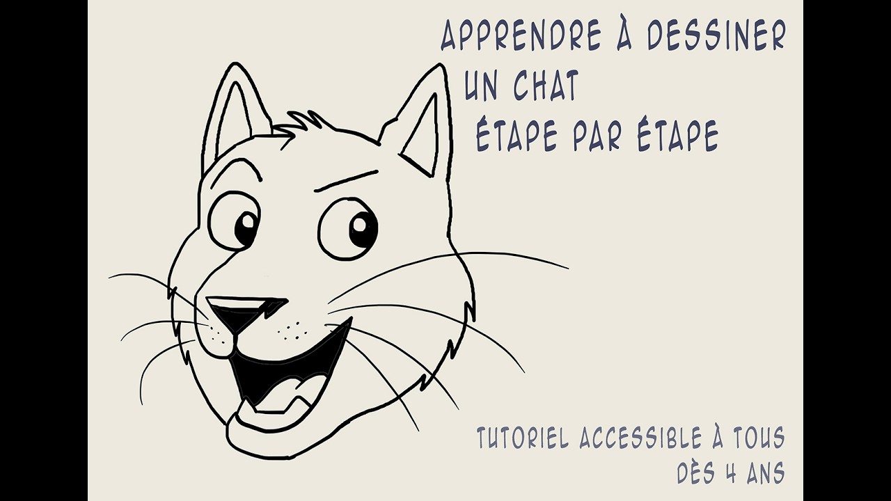 Tutoriel tout public pour dessiner un chat