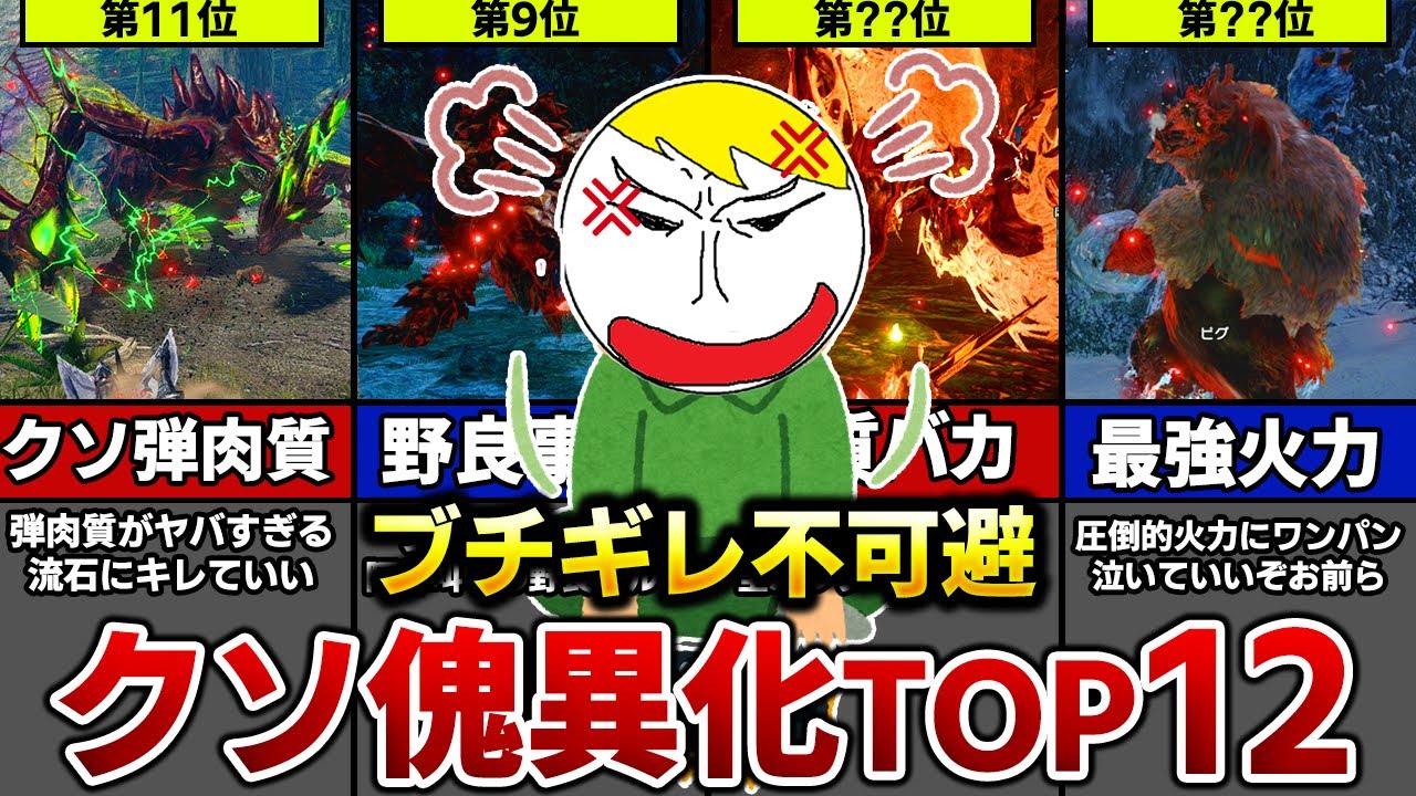 【激ヤバ】視聴者に聞いたクソ傀異化モンスターランキングTOP12【サンブレイク】