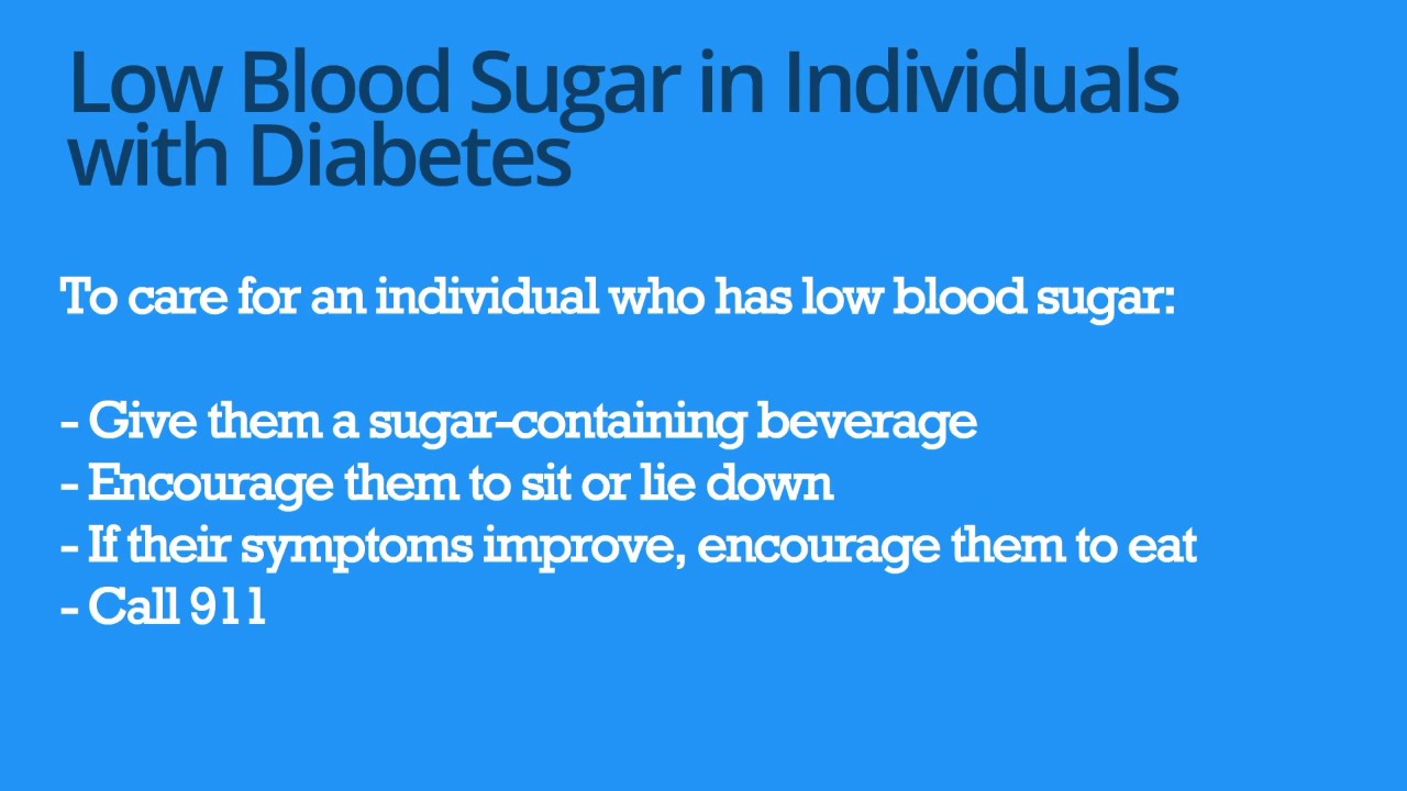 Low Blood Sugar - 2e: Low Blood Sugar in Individuals with Diabetes (CPR)(2018)