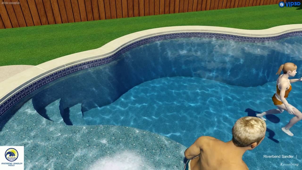 Plano TX Pool Builders | Freeform Traditional Pool with Raised Spa