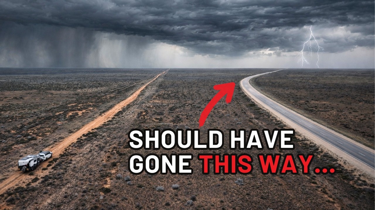 OUTRUNNING HUGE STORM ON THE OLD EYRE HWY&hellip;.  Unsealed Nullarbor Track
