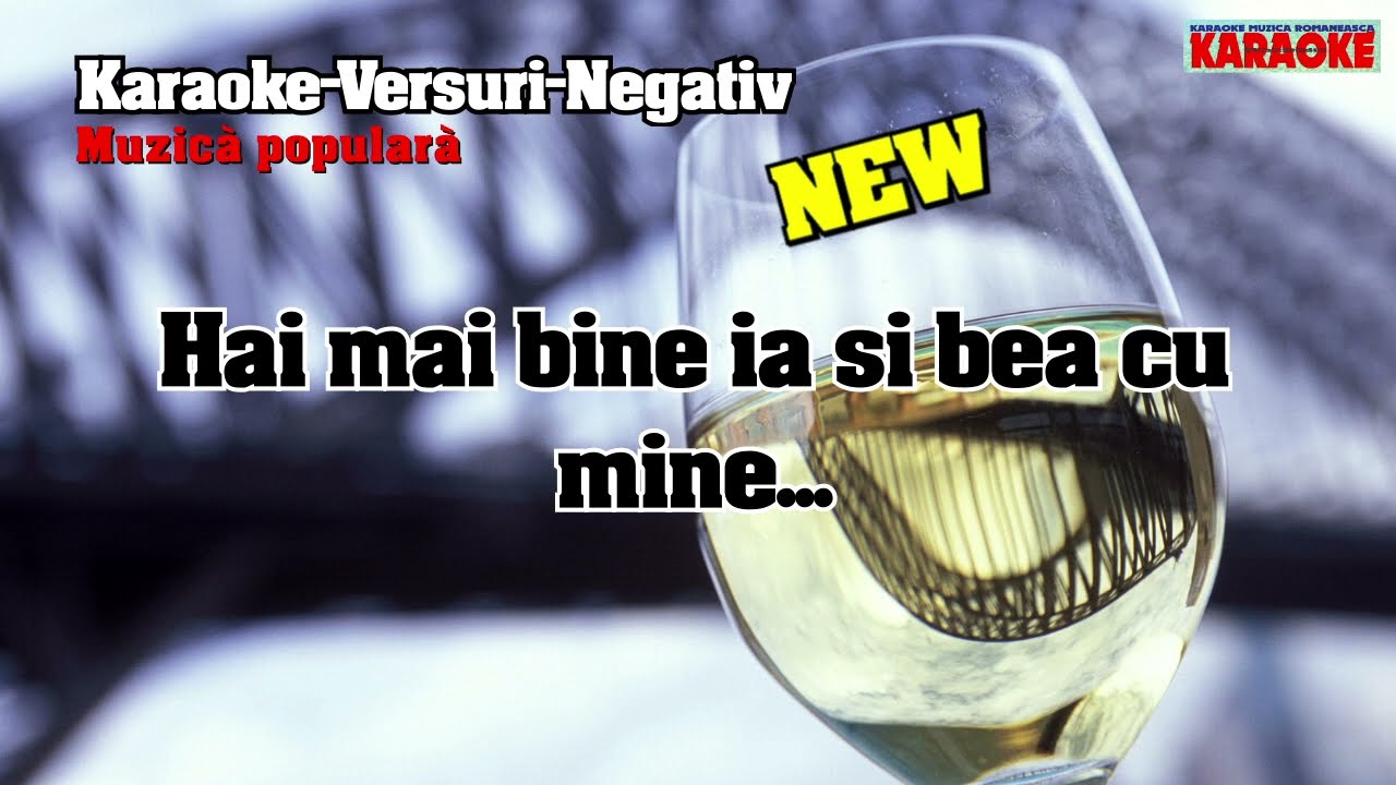 Karaoke - Hai mai bine ia si bea cu mine - Versuri - Negativ