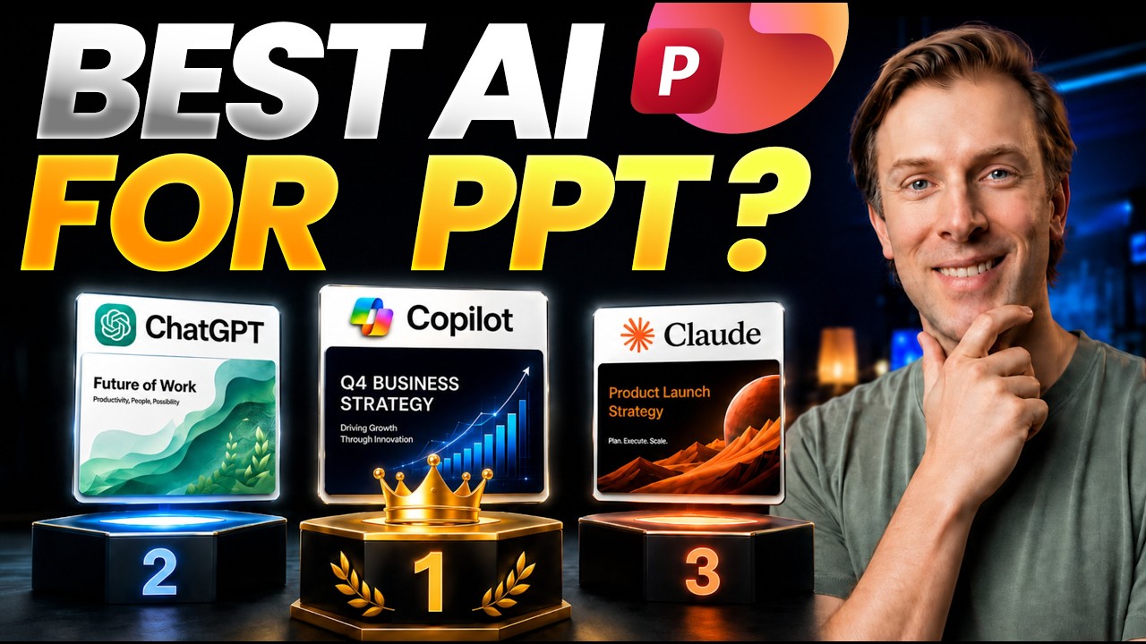 Copilot против ChatGPT против Claude: какой ИИ делает ЛУЧШИЕ слайды для PowerPoint?