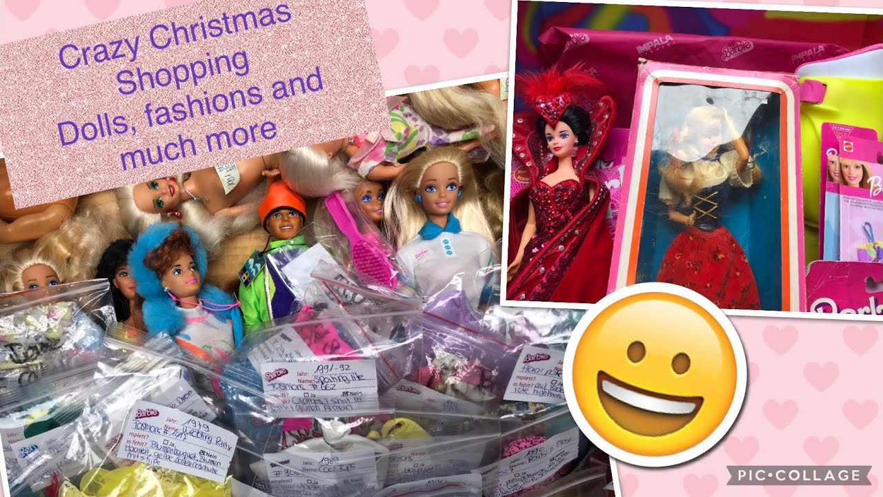 Crazy Christmas Shopping, Barbie dolls, fashions, Bob Mackie, Swiss Barbie and more